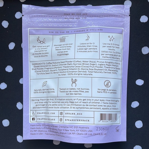 Frank Body Cacao Coffee Scrub - Picture 2 of 2
